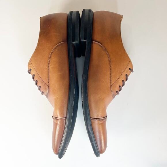 Aston Grey Saumon Leather Oxford Dress Shoes Tan Cognac Brown Men 8 main image 9